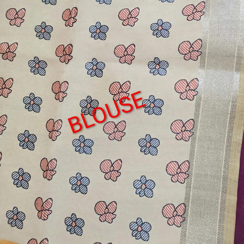 Mustard mullai tussar silk saree