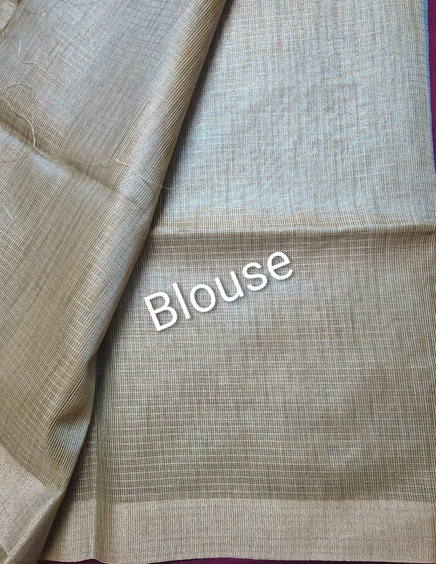 Sky blue tissue saree