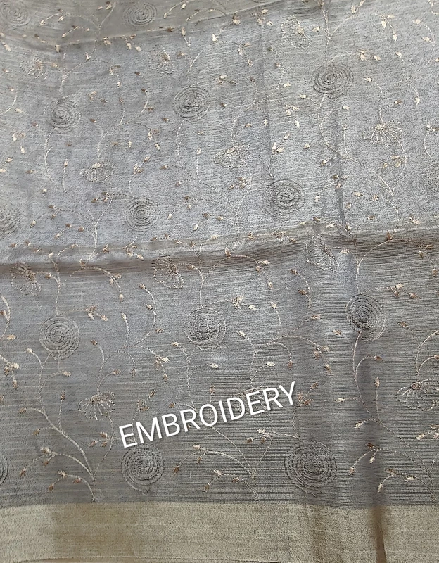 Grey tissue saree