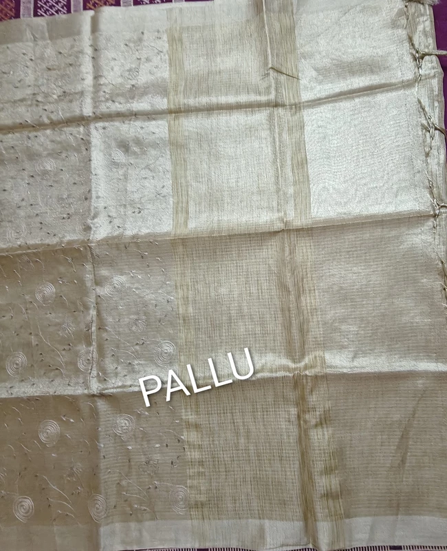 Golden tissue saree