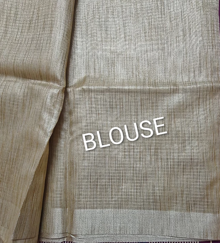 Golden tissue saree