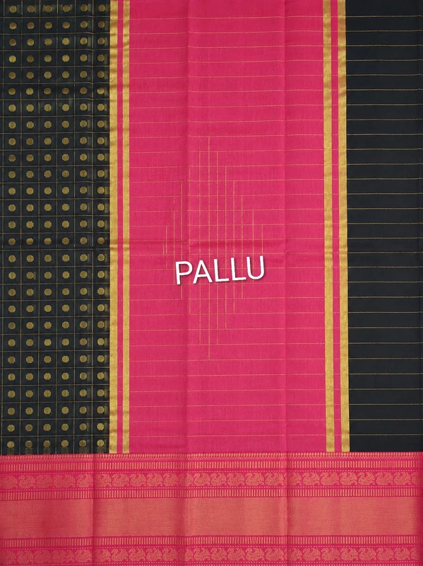 Black Raw silk saree