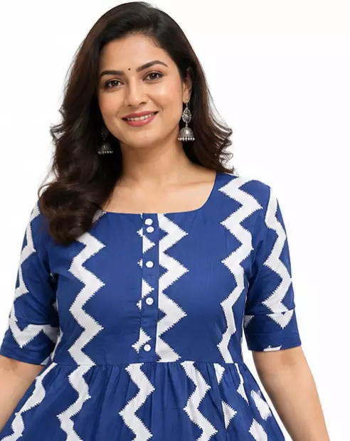 Blue cotton frock