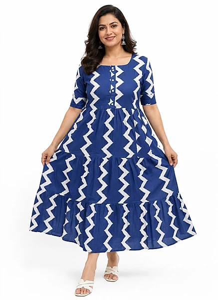 Blue cotton frock