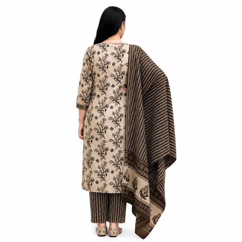 Cotton kurta pant set with dupatta