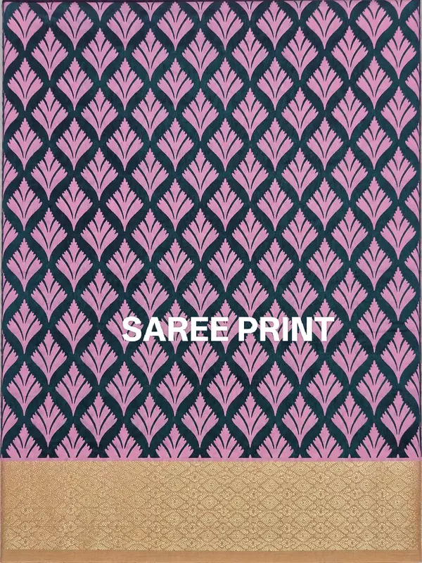 Mauve and black mix cotton saree