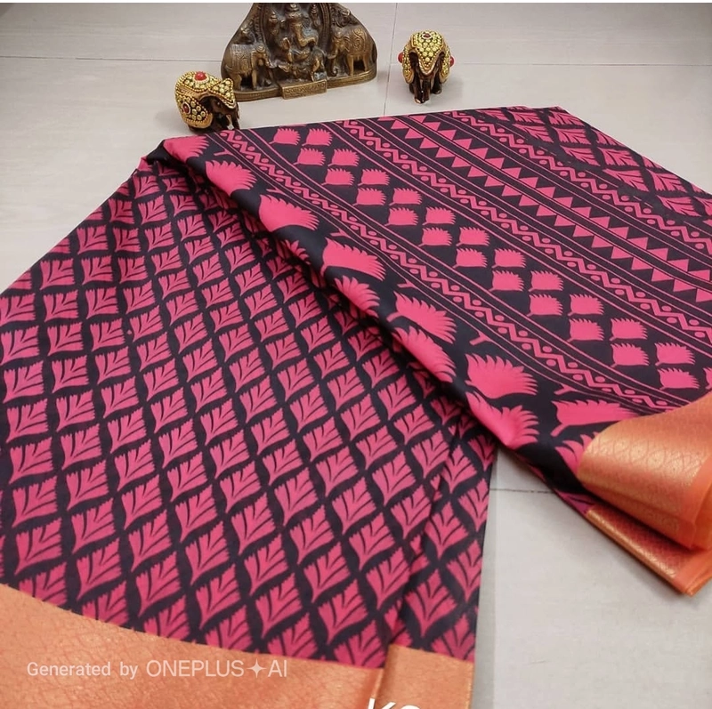 Onion pink mix cotton saree