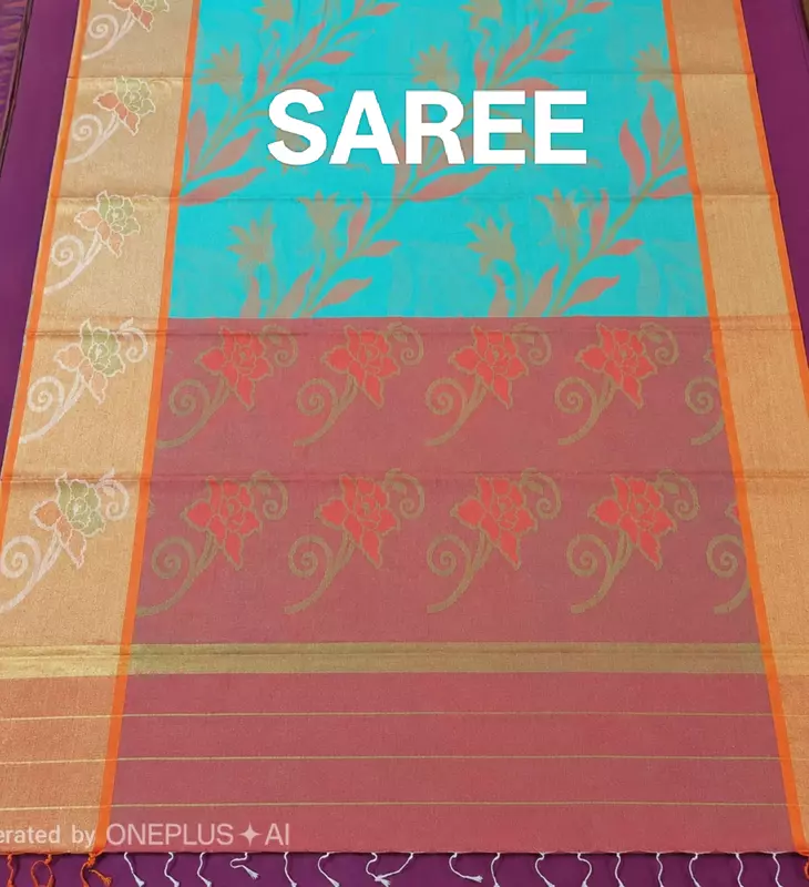 Turquoise green pochampalli cotton saree