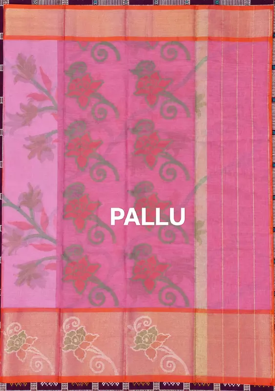 Pink Pochampalli cotton saree