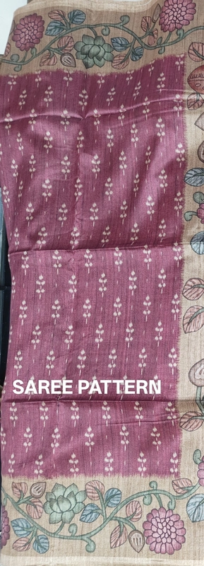 Onion pink kalamkari saree