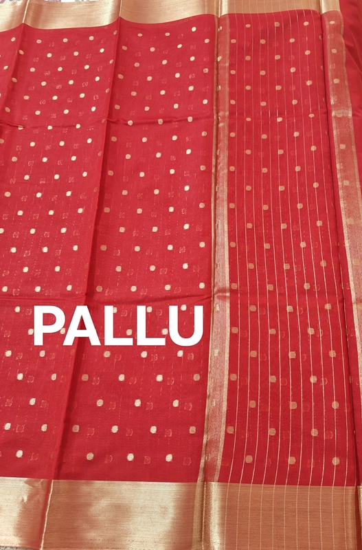 Red fancy organza inspired saree