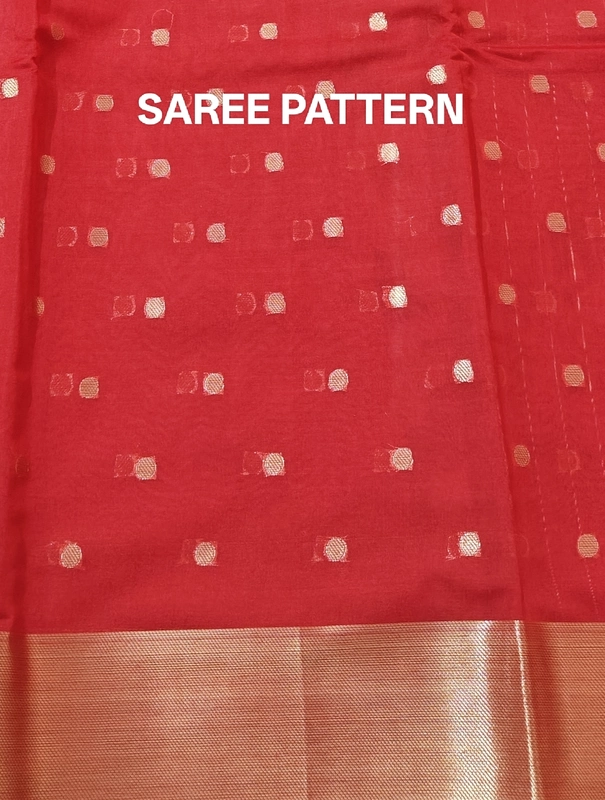 Red fancy organza inspired saree