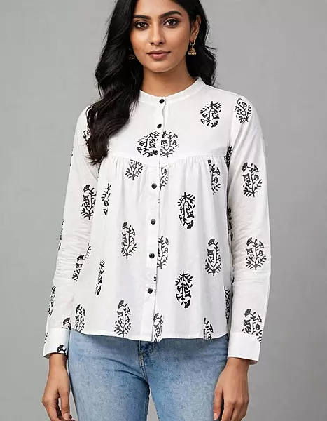 White frock short kurti