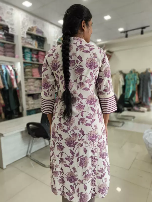 Purple Flex Cotton kurta