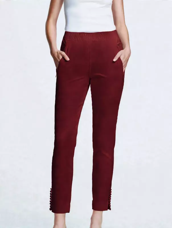 Maroon pencil pant