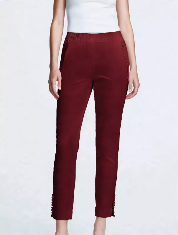 Maroon pencil pant