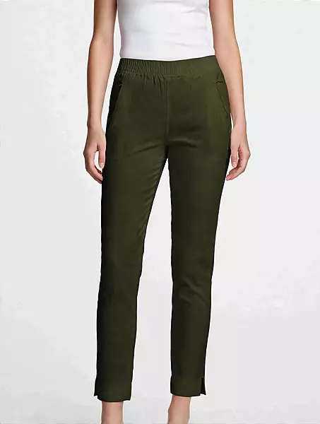 Military green pencil pant