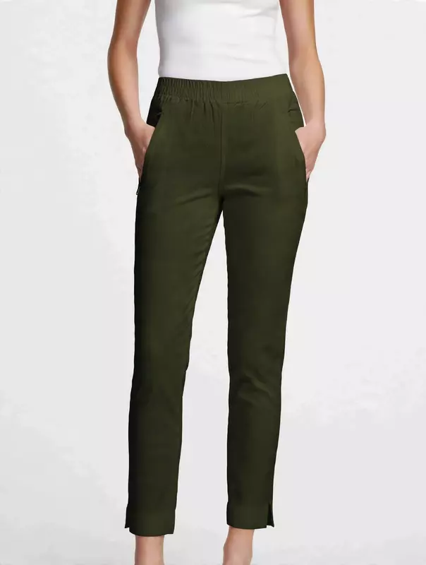 Military green pencil pant