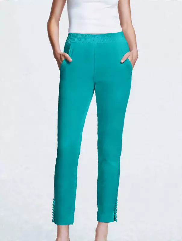 Turquoise blue pencil pant
