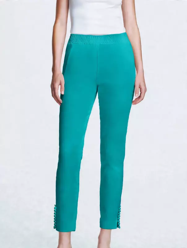 Turquoise blue pencil pant