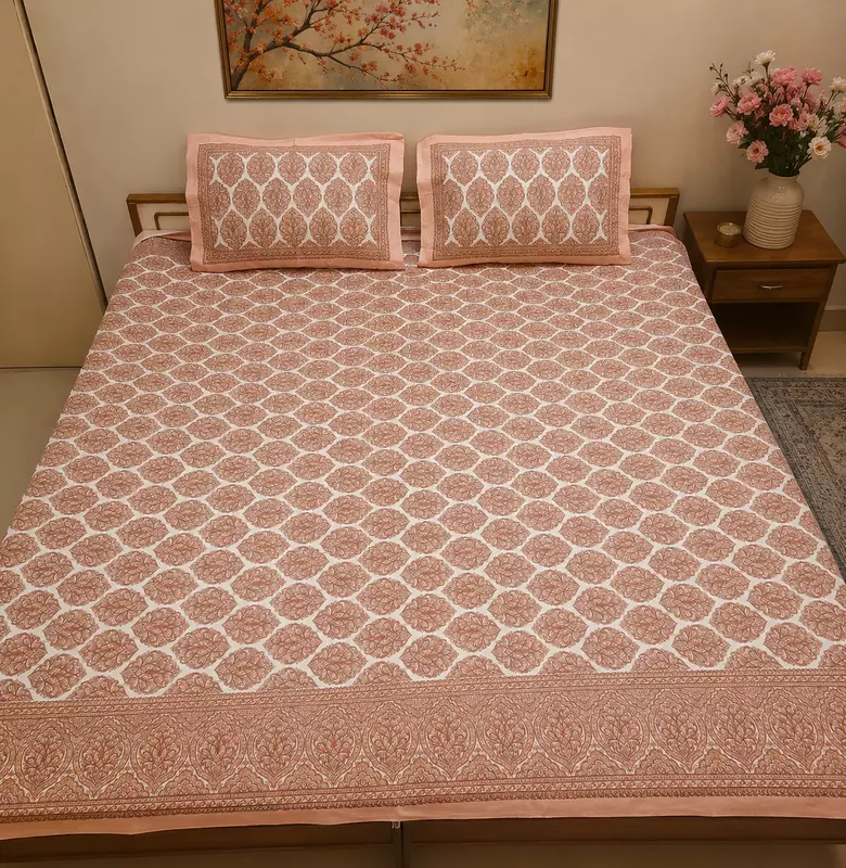 Double bedsheet jaipuri cotton