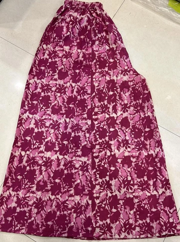 Mauve floral cotton plazzo
