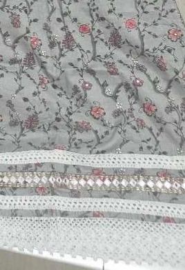 Grey anarkali suit