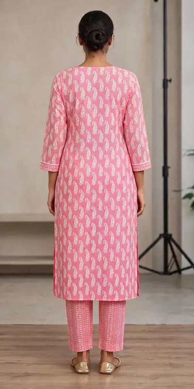 Pink jaipuri suit