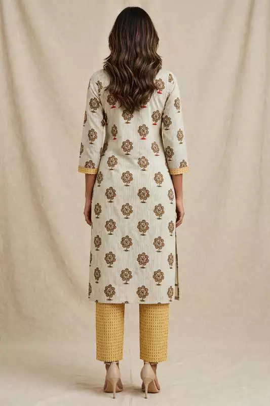 Beige cotton co-ord set