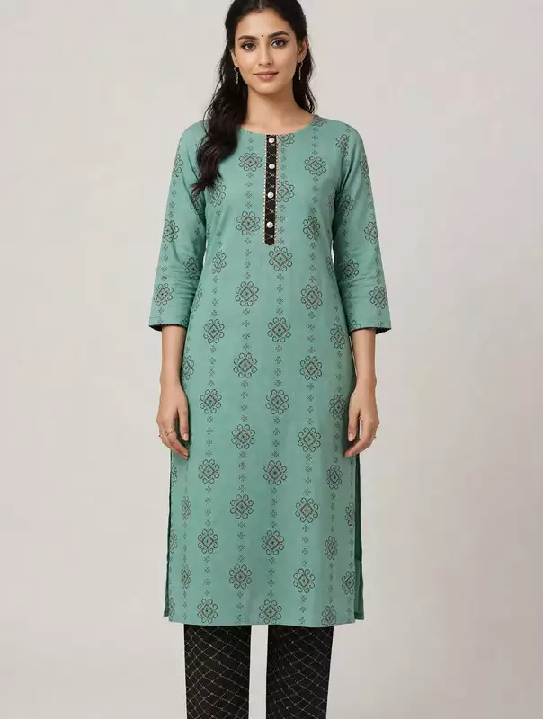 Pista green cotton suit