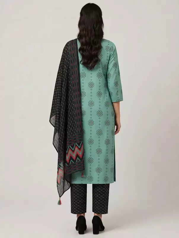 Pista green cotton suit
